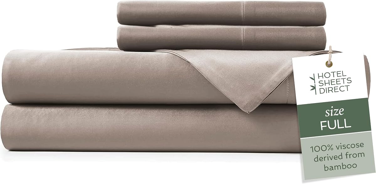Full 4-Piece Bamboo Sheet Set in Sand