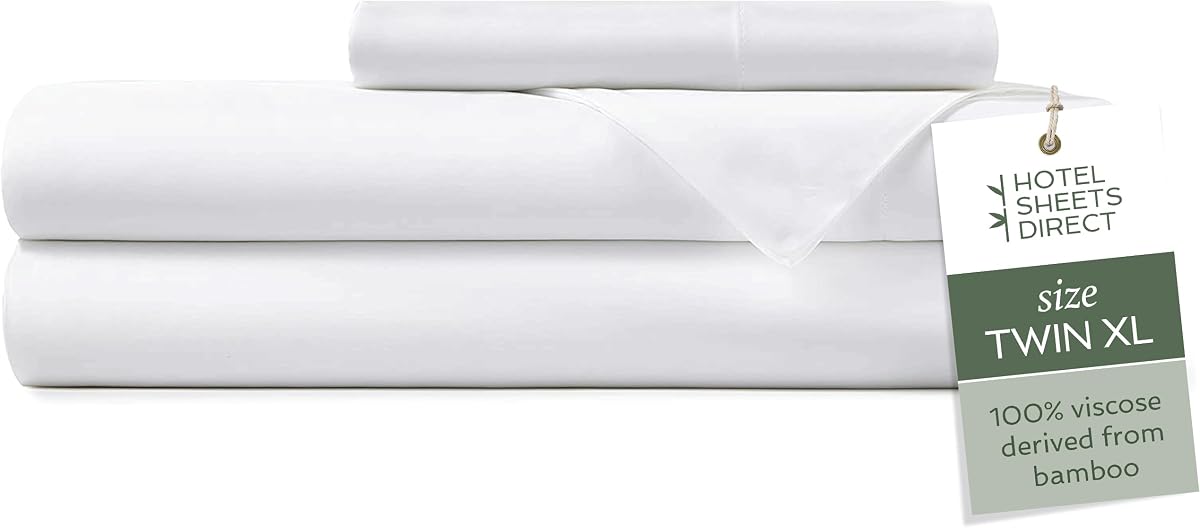 Twin XL 3-Piece Bamboo Sheet Set, White
