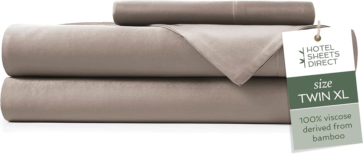 Twin XL 3-Piece Bamboo Sheet Set in Sand