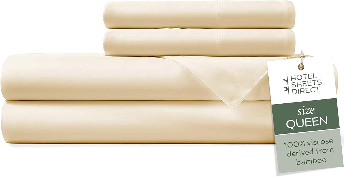Queen 4-Piece Bamboo Sheet Set in Light Yellow